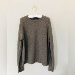 J crew | mens beige 100% lambs wool crewneck sweater | size XL